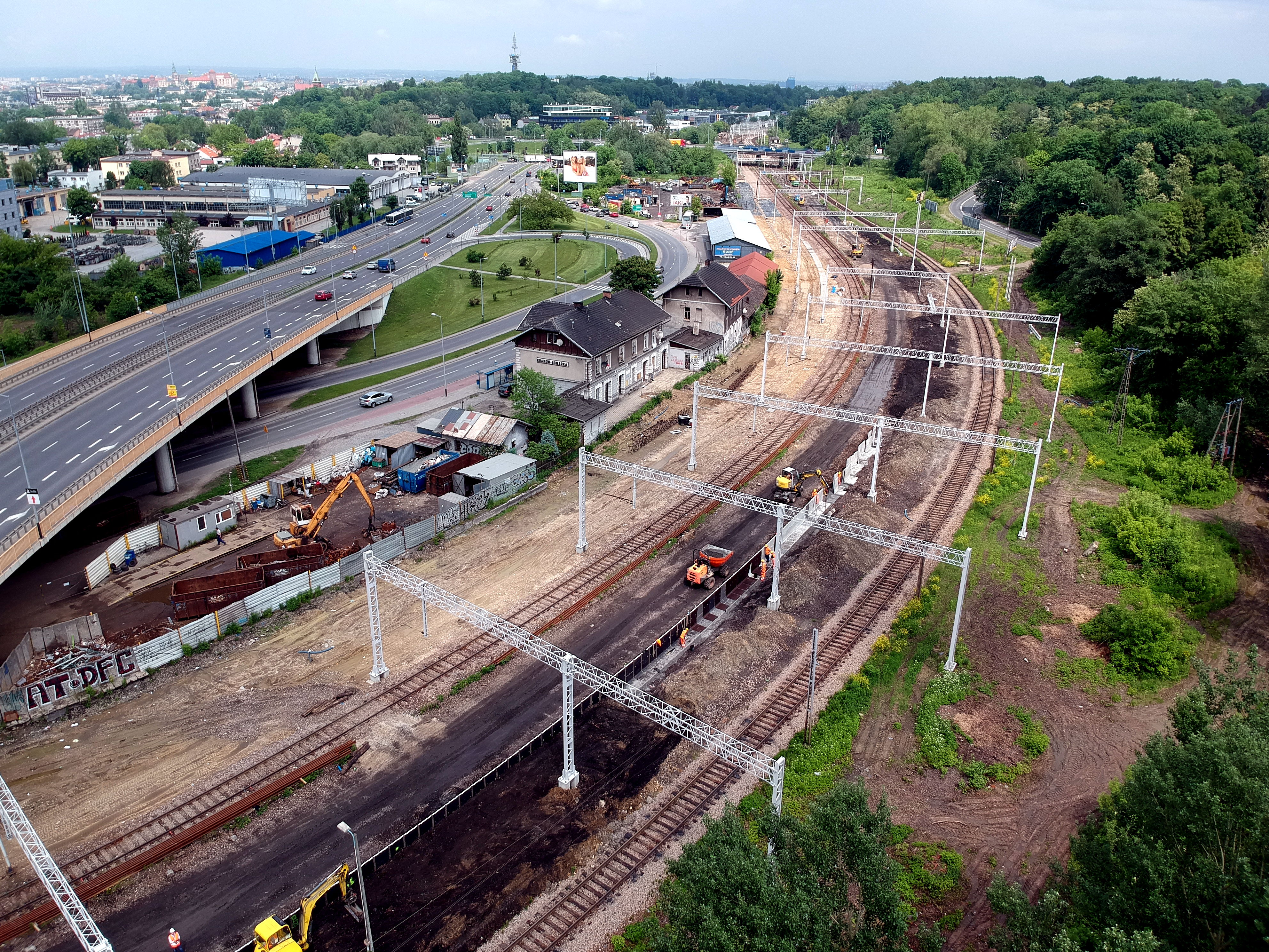 Prace budowlane na torze kolejowym, Kraków  - Edilizia ferroviaria