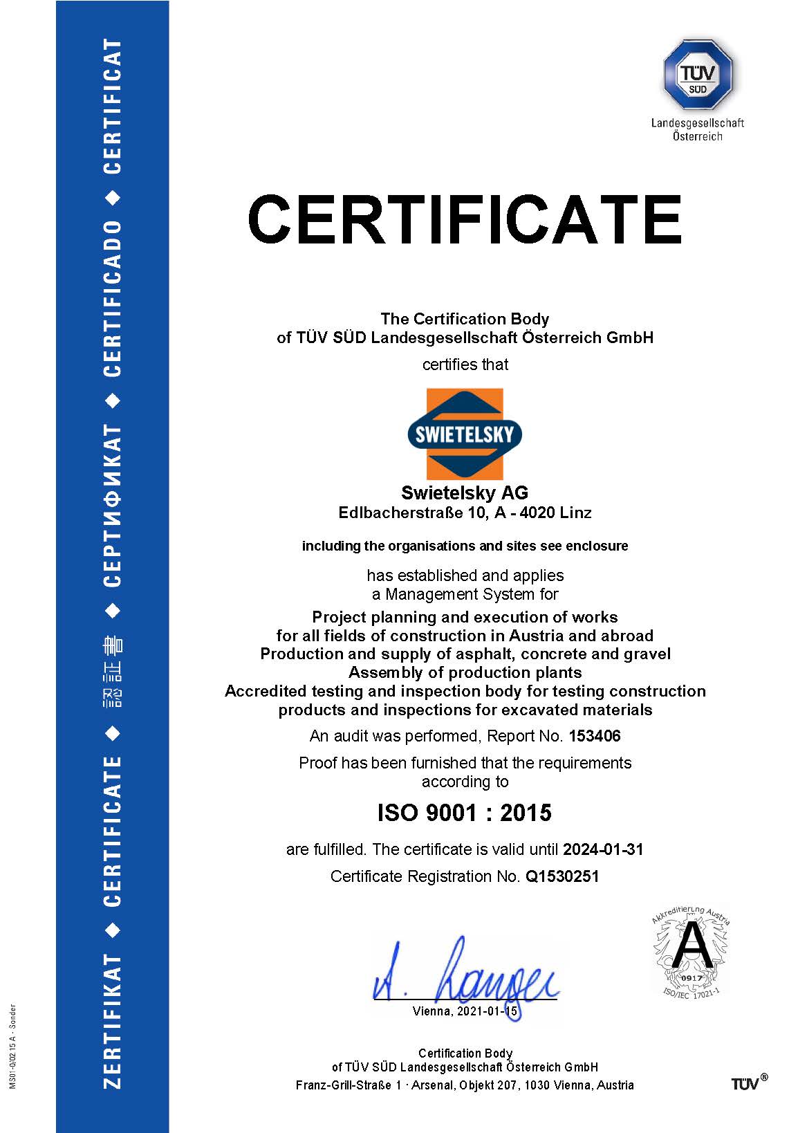 Zertifikat-A4 9001 Haupt+Anlagen Swietelsky_e_Seite_1