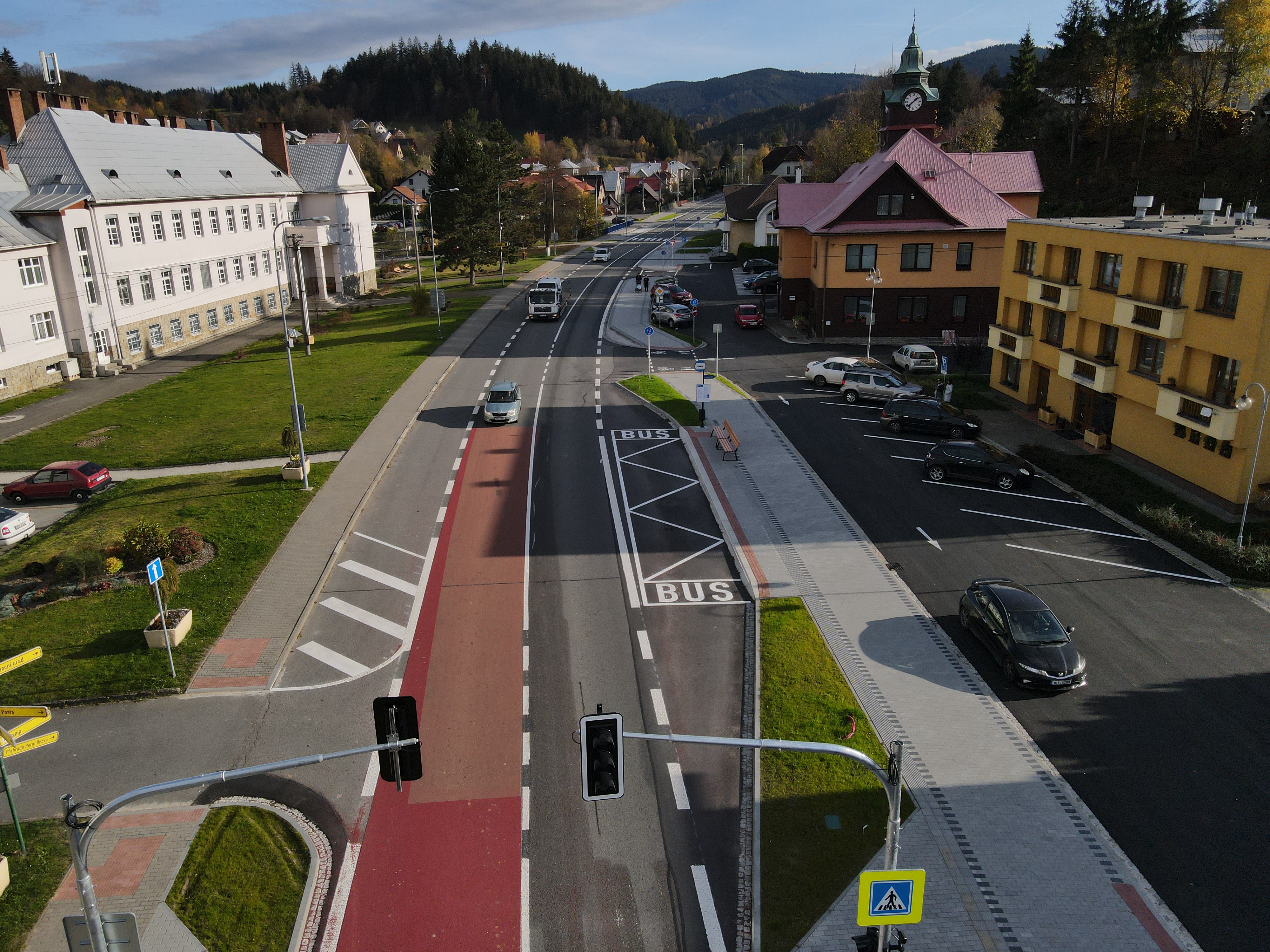 Horní Bečva – výstavba cyklostezky centrem obce - Edilizia stradale e costruzione di ponti