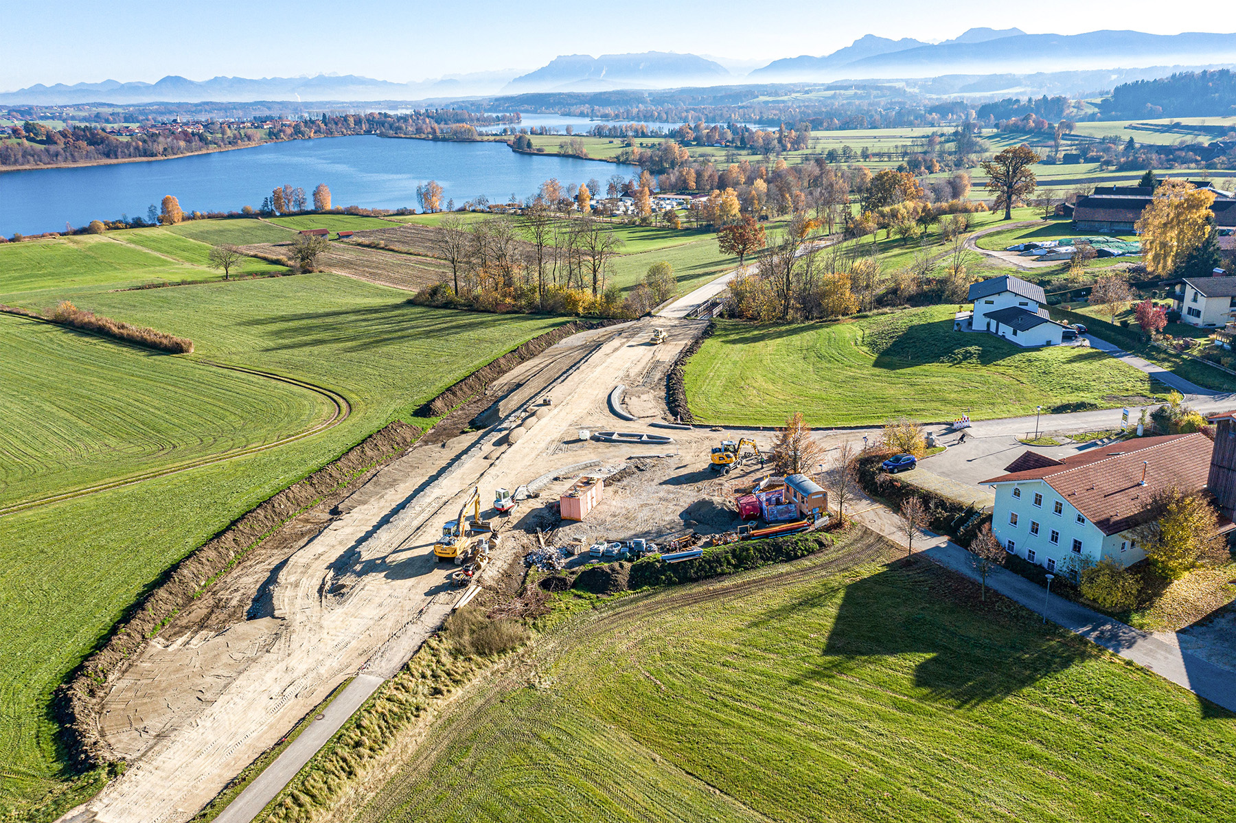 Straßenbau, Taching am See - Edilizia stradale e costruzione di ponti