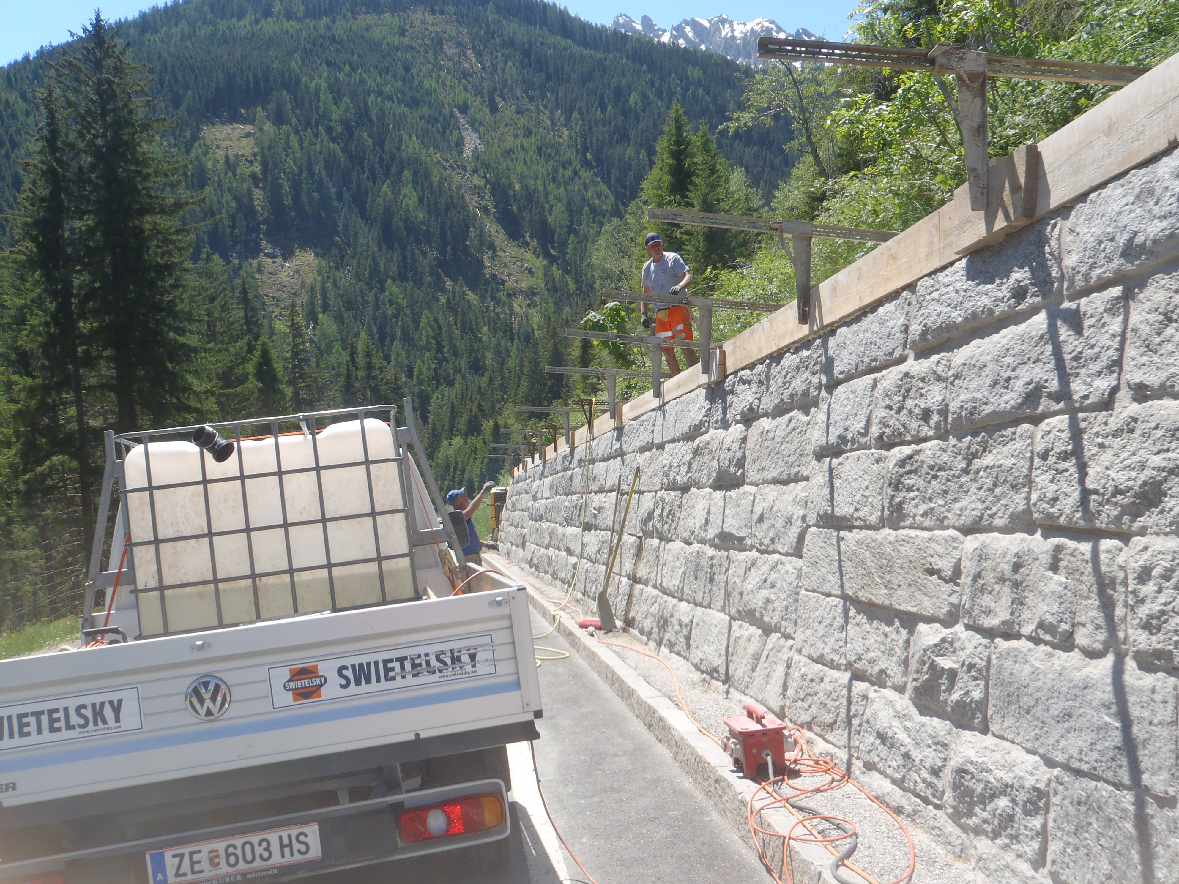 Mauersanierung an der Gerlos Alpenstraße in Krimml - Edilizia stradale e costruzione di ponti