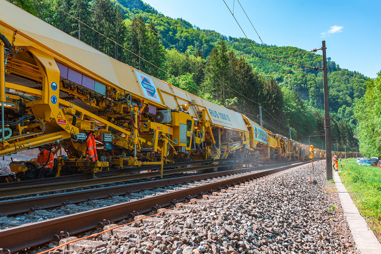 Gleisumbau & Schotterbettreinigung RUS 1000 S, Frohnleiten - Edilizia ferroviaria