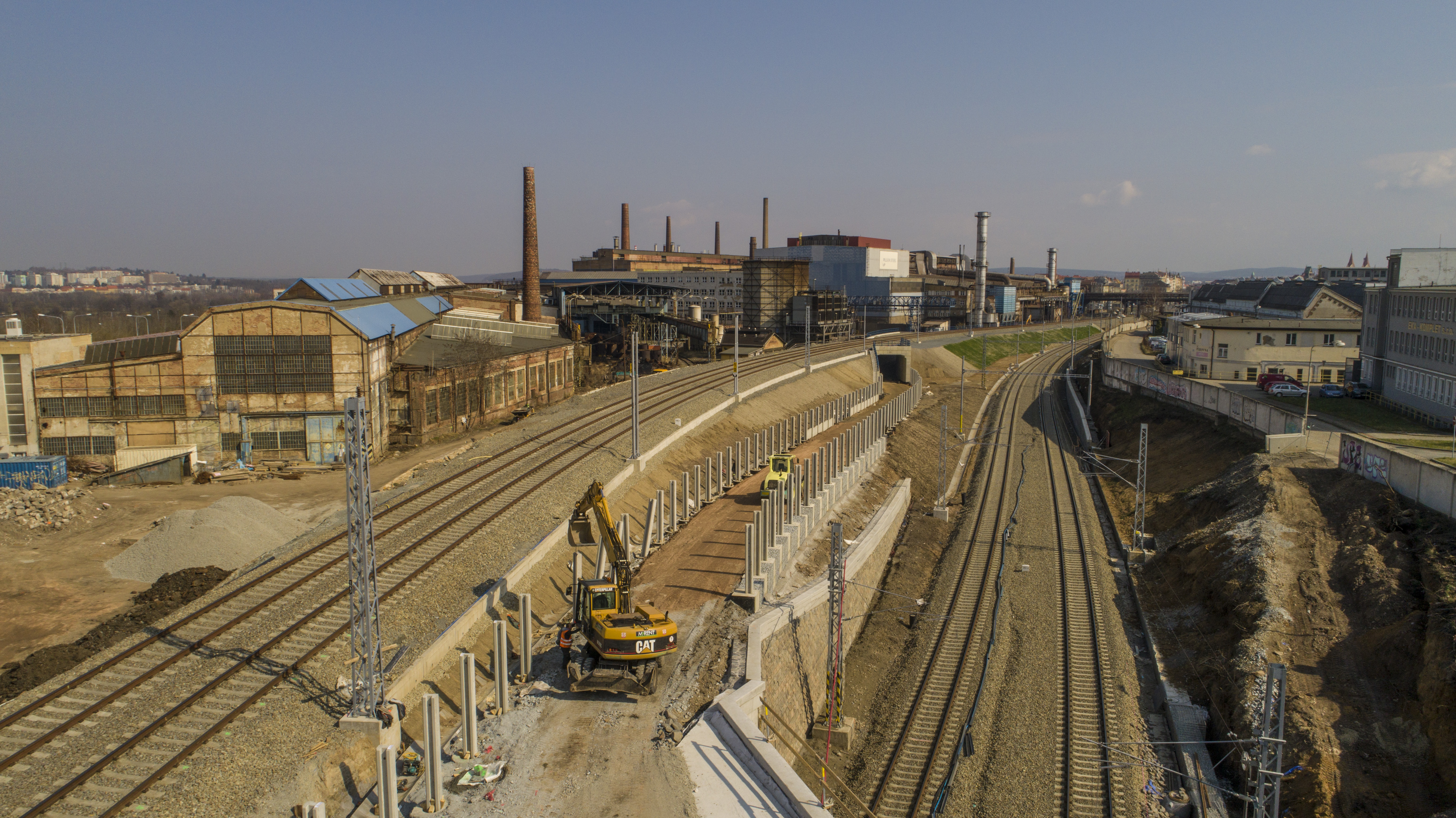 Uzel Plzeň, 3. stavba – přesmyk domažlické trati - Edilizia ferroviaria