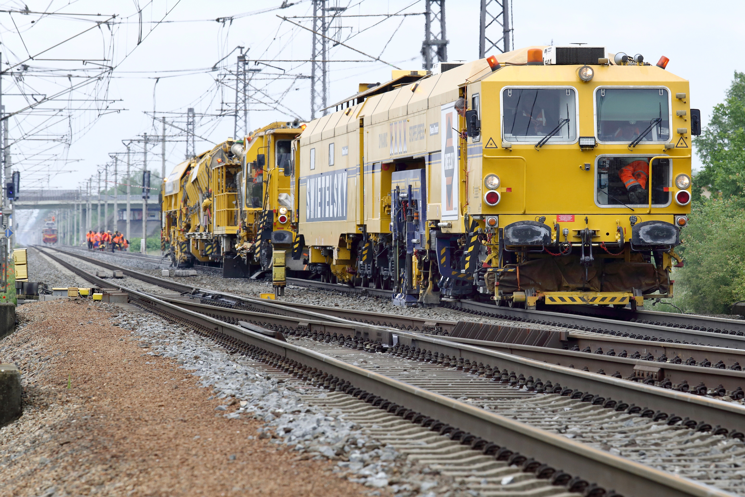 Stavební práce na železniční trati, Zábřeh na Moravě - Edilizia ferroviaria