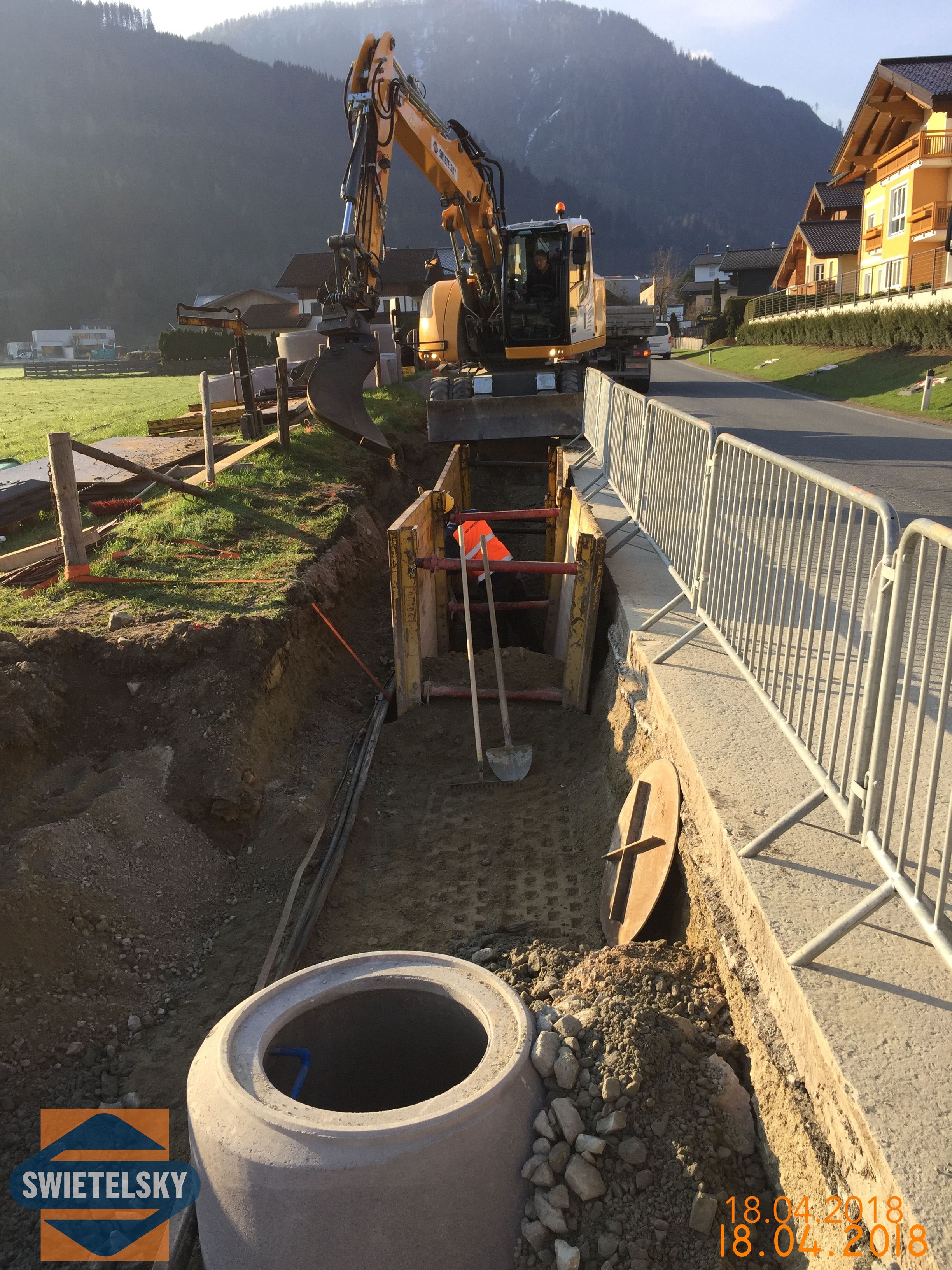 RW-Kanal und Gehsteigerrichtung Flachau - Ingegneria civile